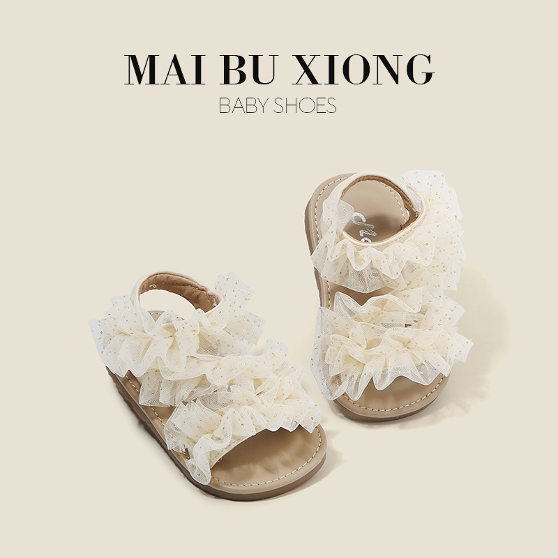 Mike Bear Summer Sandals Baby Girl Toddler Shoes Korean Princess Shoes Elegant Girls' Trendy Shoes New Children's Shoes