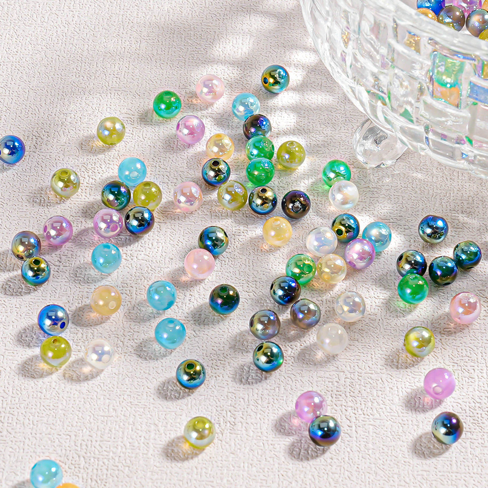 30 puntos brillantes Variedad de ojos de gato abalorios divisorios Diy cadena de teléfono móvil pulsera resina fina destellante accesorios de cuentas sueltas lote suelto