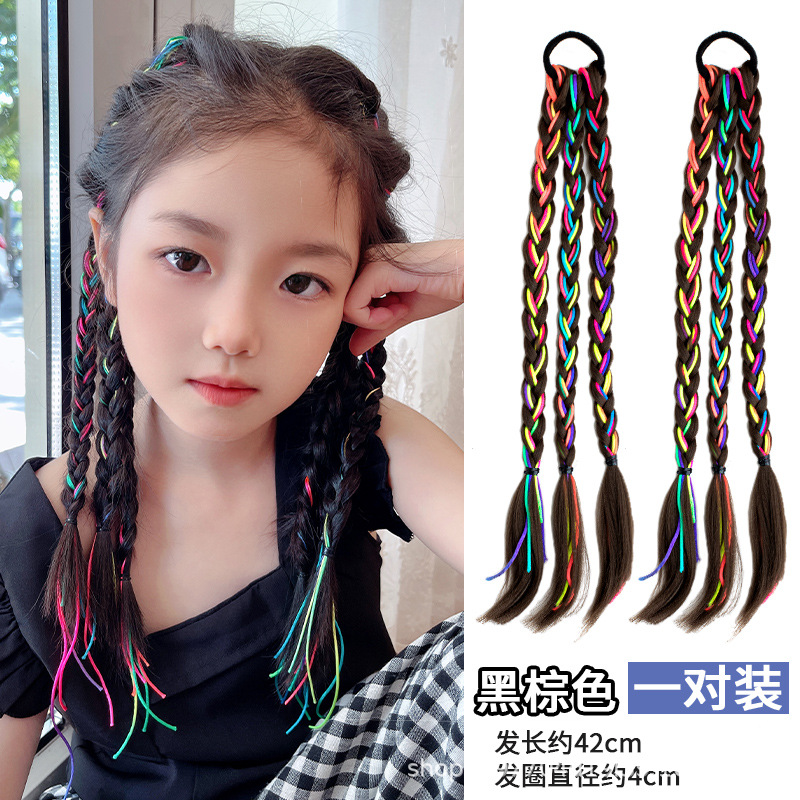 검정색과 갈색 색상의 로프 1쌍