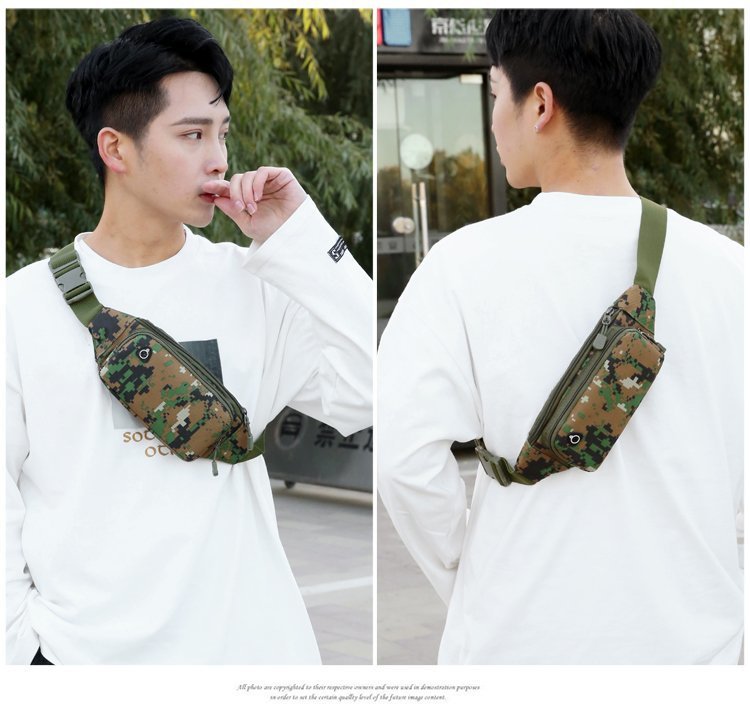 Men's Streetwear Geometric Canvas Waist Bags display picture 3