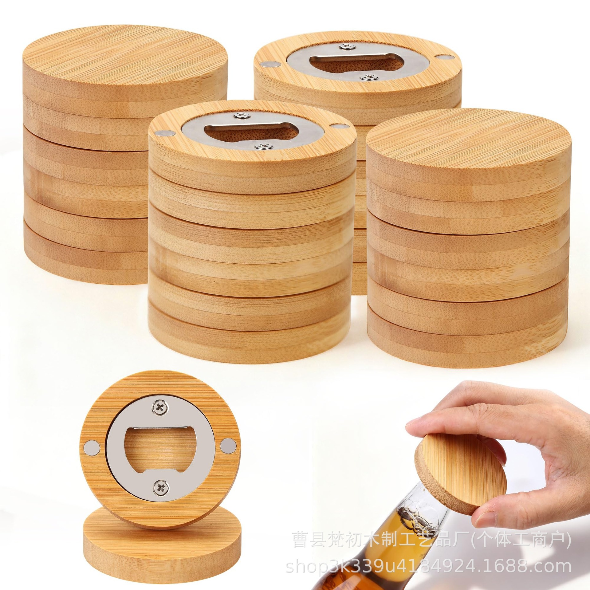 Wooden bottle opener