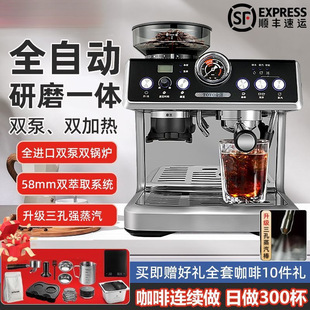 Toyo Italian Fully Semi-automatic Coffee Machine Single and Double Pumps Small Household Commercial Grinding All-in-One Steam Milk Foaming