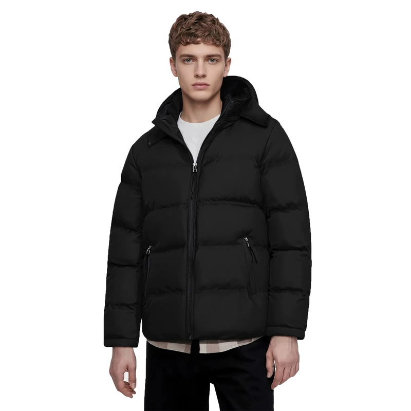 European and American Cross-Border Independent Site Amazon's New Autumn and Winter down Cotton Jacket for Men, Thickened and Warm, Large Size Hooded Coat