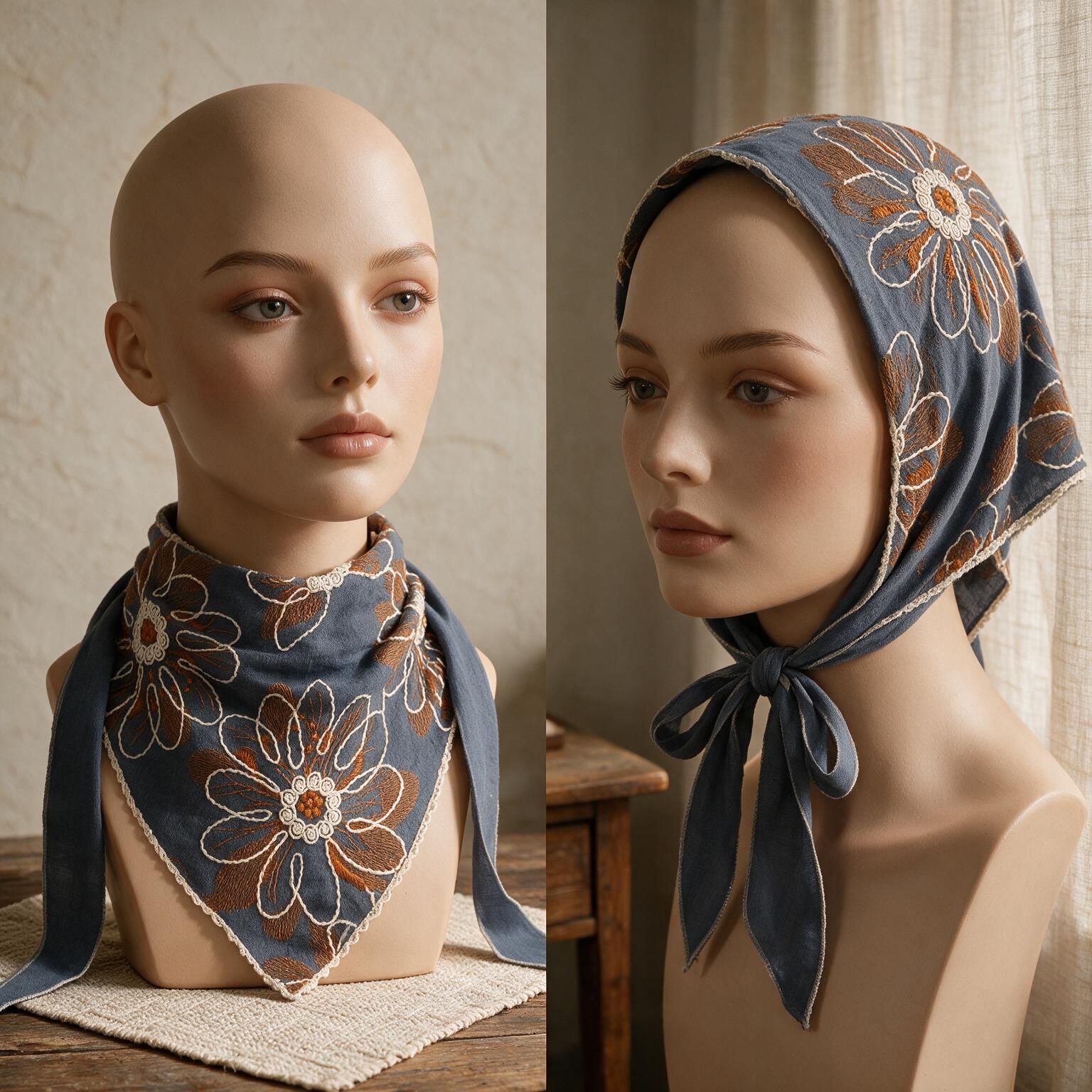 European and American New Style Embroidered Fashion Lace Shawl with Large Floral Design, Versatile Triangle Scarf, Stylish Headscarf