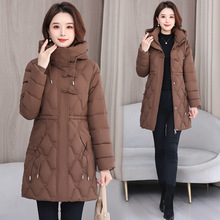 中年妈妈冬装外套加绒加厚羽绒棉服秋冬新款棉袄中老年女冬季棉衣