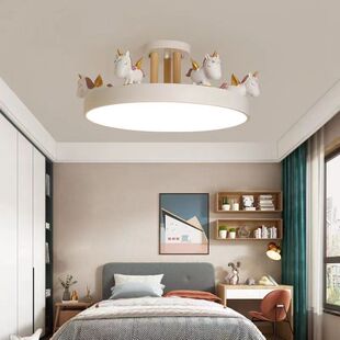 Internet celebrity cartoon light eye protection ceiling light creative unicorn cute modern simple LED children's room bedroom light