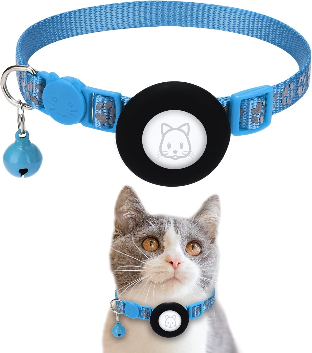 Funda protectora Airtag aplicable Funda de silicona explosiva de Amazon Collar para gatos Hebilla de seguridad Collar para gatos Collar para mascotas