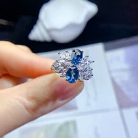 925 серебряных инкрустированных лондонских колец Lanotapa горячие продажи модные тенденции овальные двойные десять главных камней 5*7