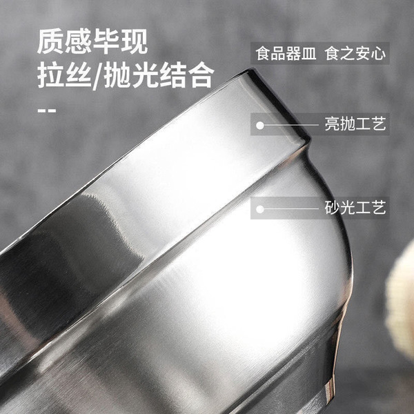Double-layer soup bowl stainless steel for home use