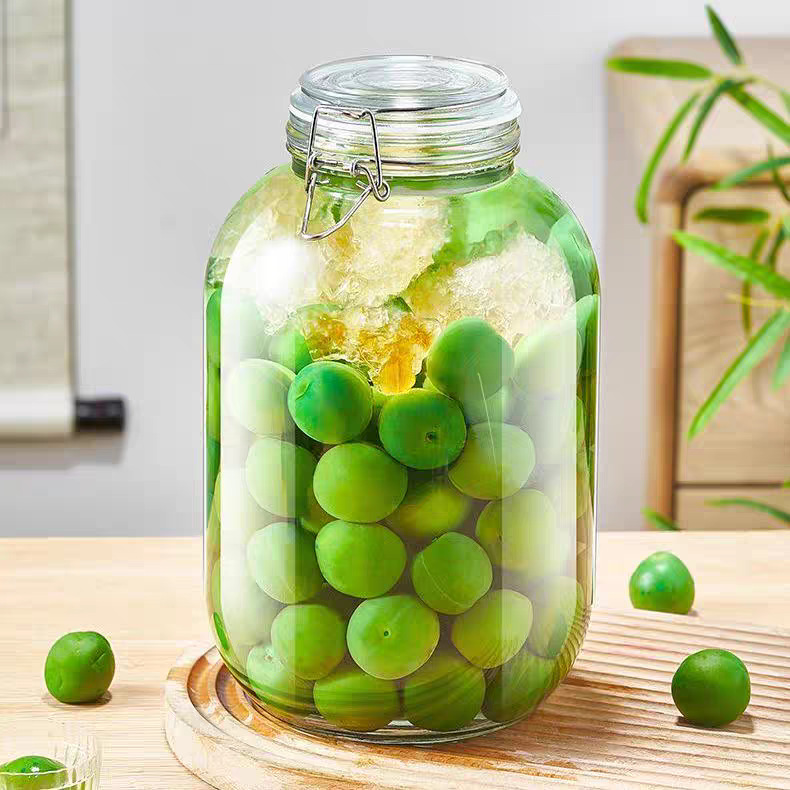 [En nombre de] Tanque de almacenamiento de vidrio, tanque de almacenamiento de granos integrales de cocina, tanque de almacenamiento con hebilla, tanque de té, tanque sellado de vidrio