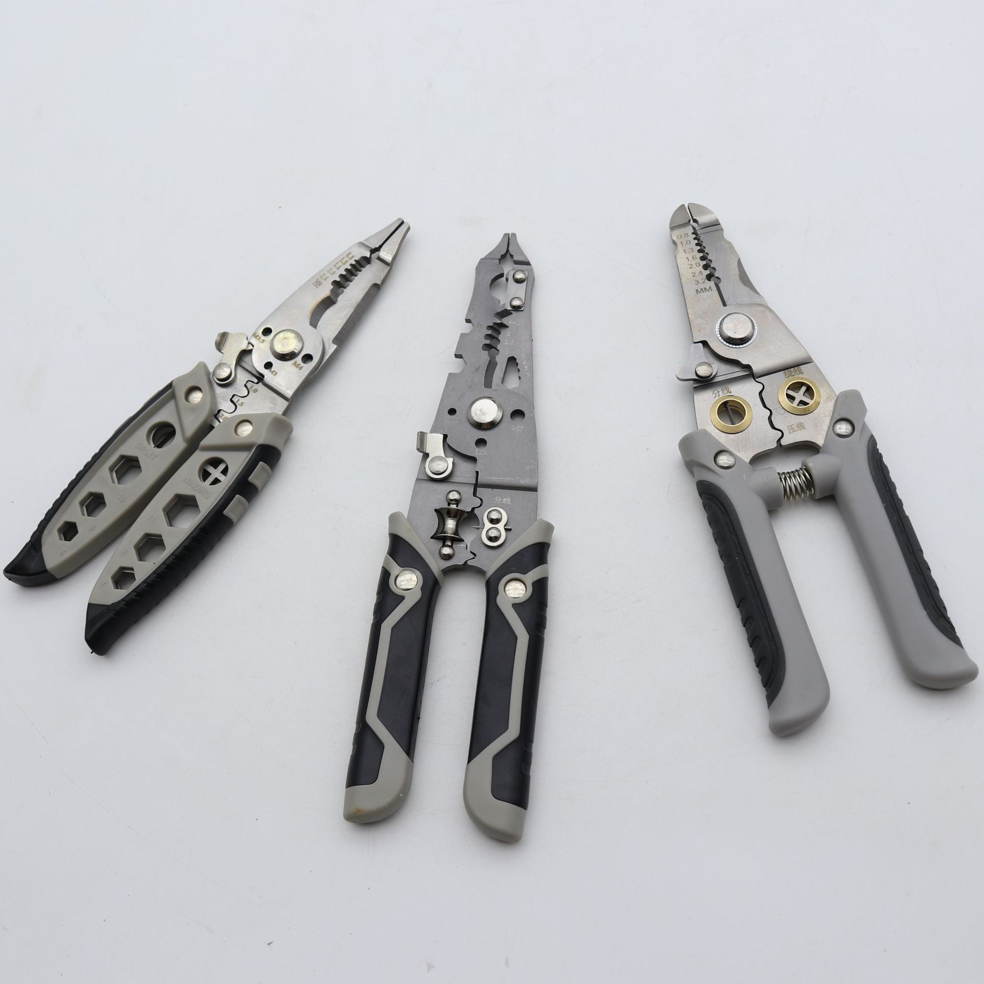 多功能剥线钳子电工钳专用不锈钢尖嘴电缆剪光纤分线削线压线新款