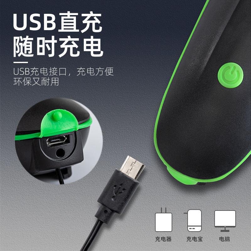 Bicicleta Luz de noche conducción luz advertencia montaña bicicleta accesorios USB carga faro cuerno bicicleta faro