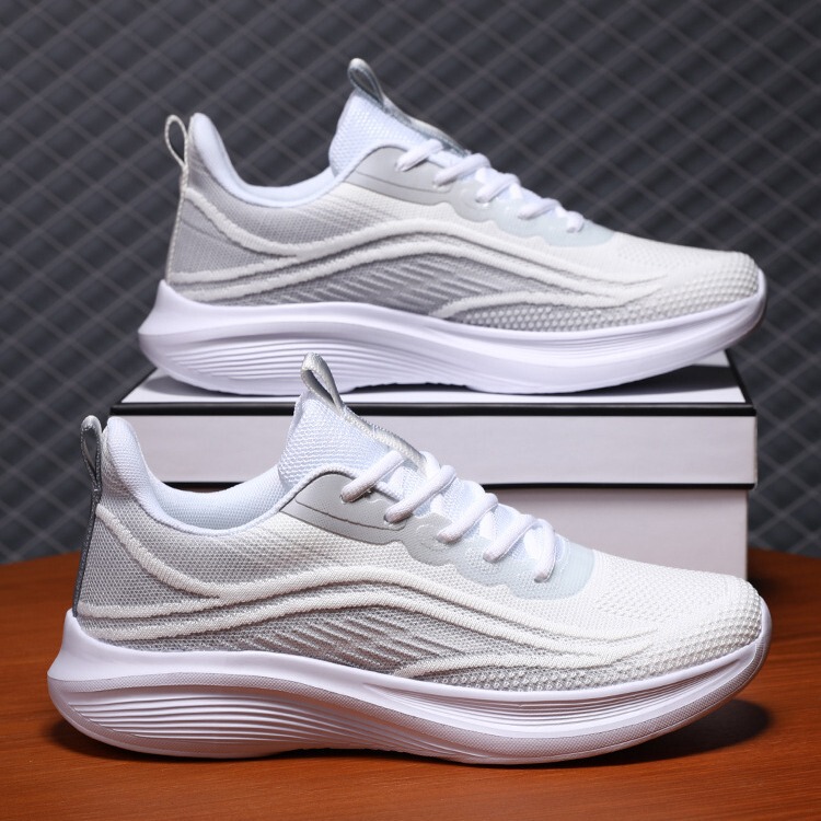 Lightweight and Comfortable Sports Shoes for Men and Women 2025 New Style Fly-Woven Mesh Casual Travel Shoes for Daily Wear Flats Shoes