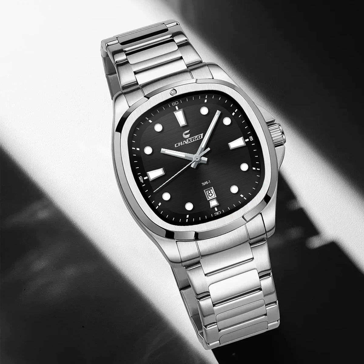 Высококачественные простые мужские часы из сплава, швейцарский бренд CHAXIGO, модные водонепроницаемые классические роскошные часы