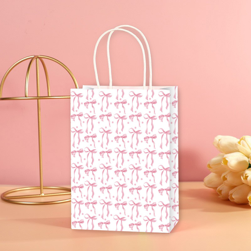 핑크 리본 선물 가방; 21*15*8cm