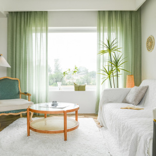 Modern simple gauze curtain three-dimensional Mao Mao transparent curtain living room bedroom balcony restaurant French window screen manufacturers wholesale