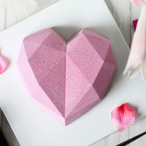 Sanxin Diamond Love Mousse Cake Silicone Mold Home DIY Heart-Shaped French Dessert Pudding Jelly Grinding Tool