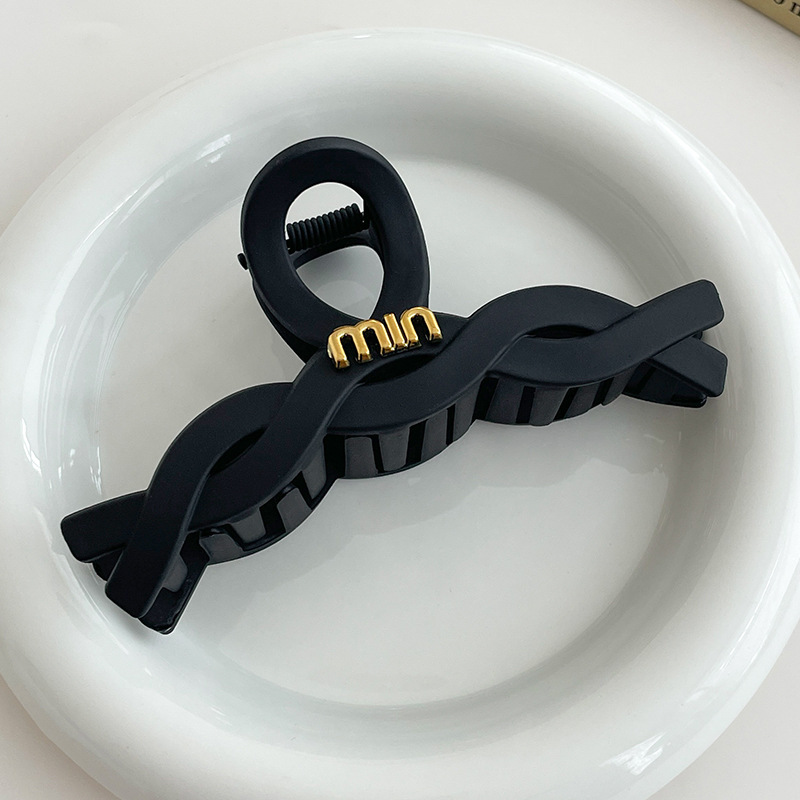 Horquilla de las mujeres de alto grado de pelo negro Clip tocado espalda Cabeza Grande updo tiburón clip 2024 Nueva horquilla