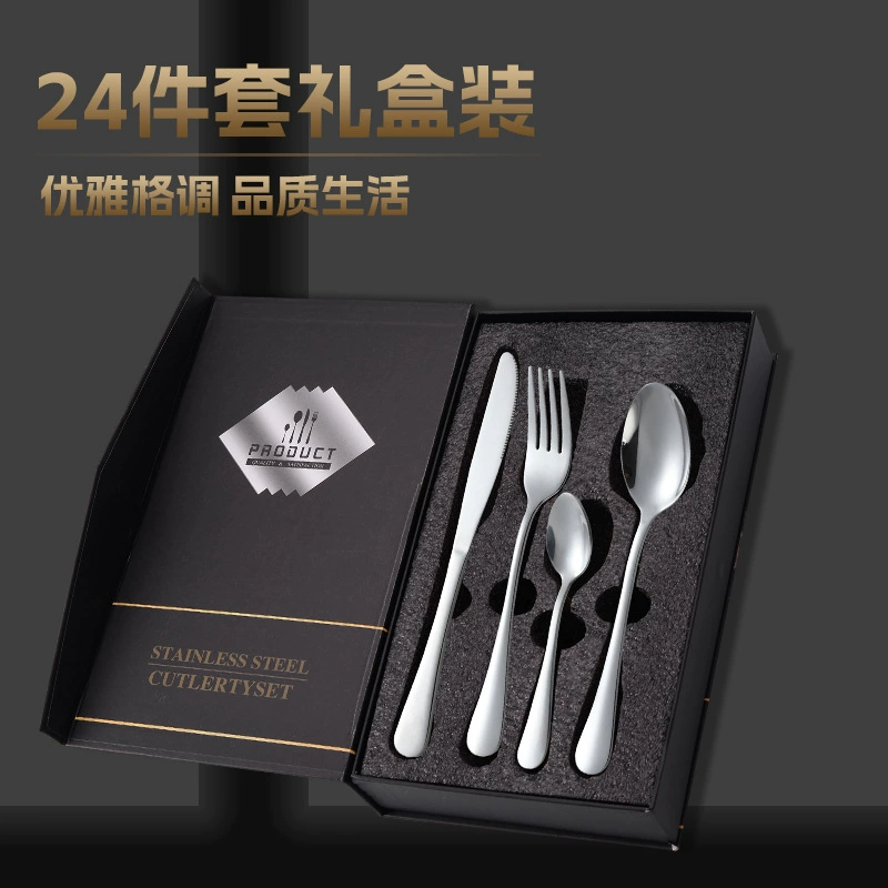 Set stainless steel, tableware, fork, spoon, 4 piece set