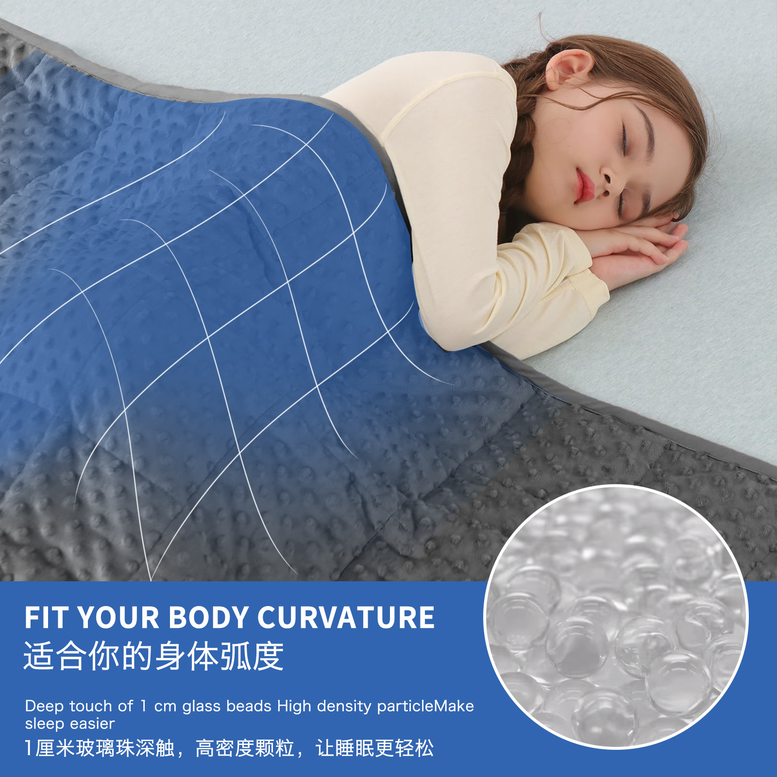 Gravedad mantas gravedad ayuda a dormir alivio de presión burbuja felt mantas de gravedad caliente