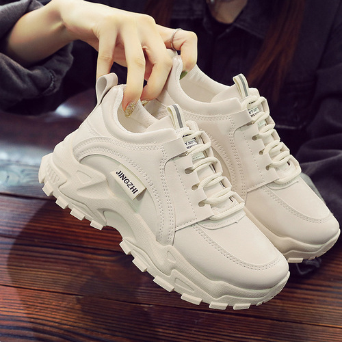 Dad's shoes women's shoes ins trend  spring new thick-soled sports casual shoes women's foreign trade wholesale women's shoes