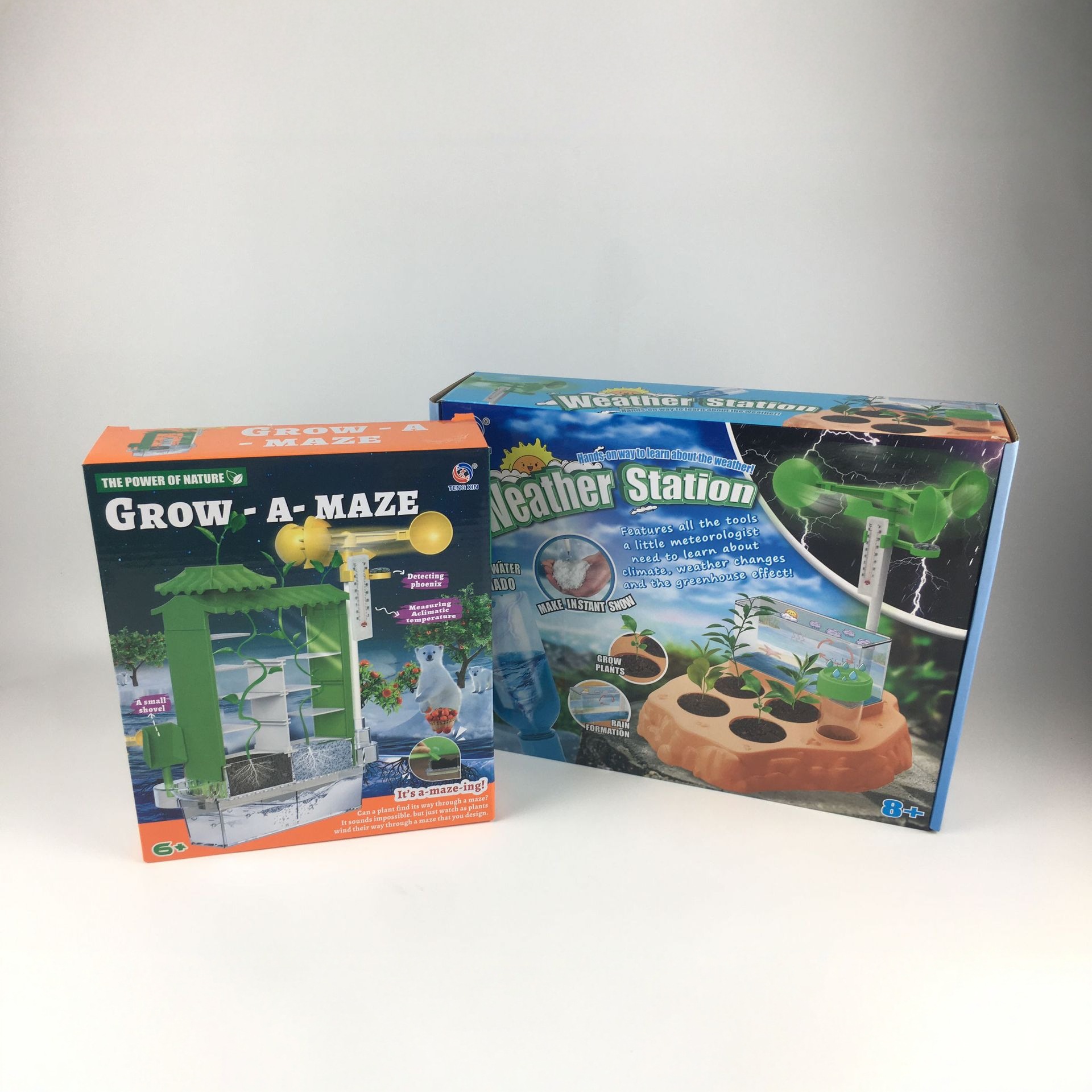 Niños DIY ciencia física 14 en 1 juguetes experimentales químicos plantas transfronterizas ecológicas estación meteorológica observador juguetes