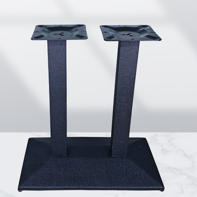 快餐餐台脚冲压盘平板盘餐桌脚餐台架洽谈桌脚铸铁桌脚不锈钢盘底