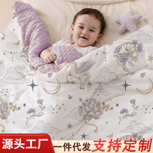 儿童豆豆被宝宝幼儿园午睡被子婴儿a类亲肤盖毯多规格秋冬季包被