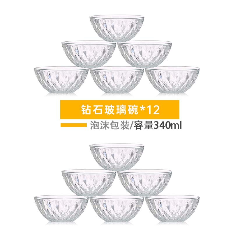 5 inches/12 diamond bowls
