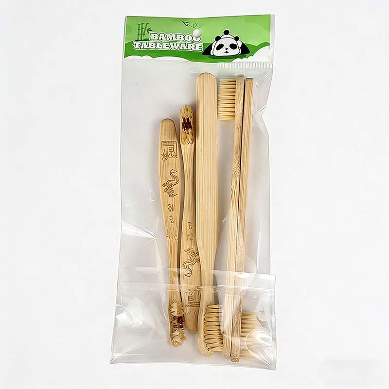 Cuchillos de bambú cuchillos de bambú cepillo de dientes cuchillos de comida occidental cuchillos de bambú cucharas portátiles fábrica al por mayor