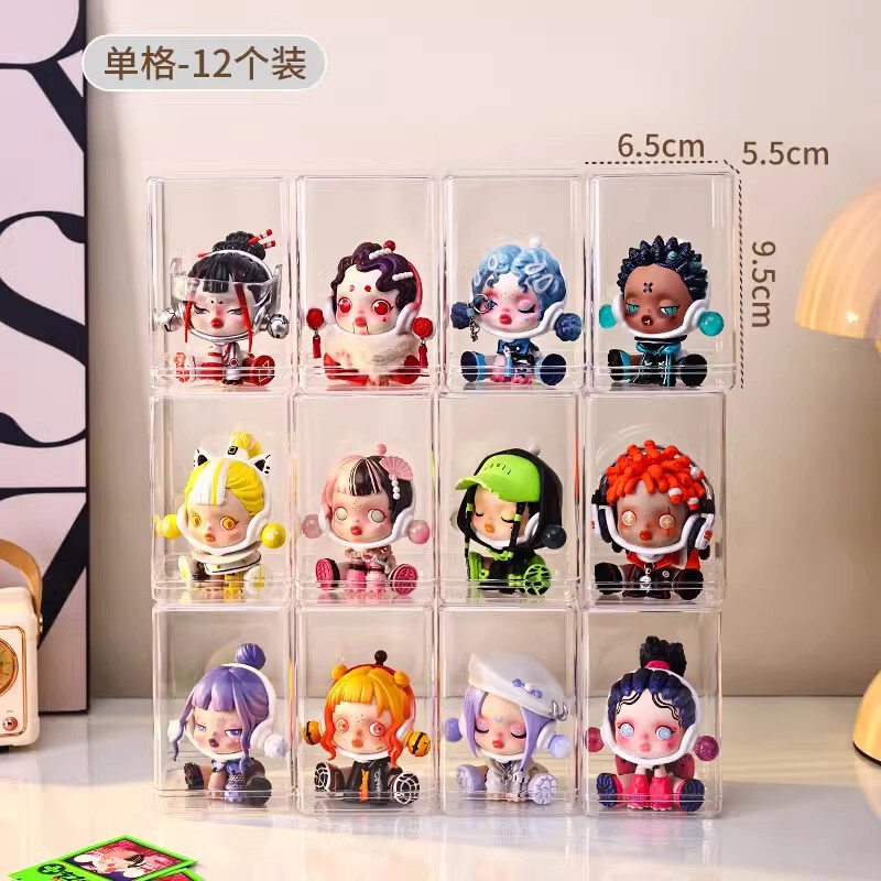 アクリル透明手作り展示箱バブルマットブラインド箱玩具収納箱単一人形収納展示棚|undefined