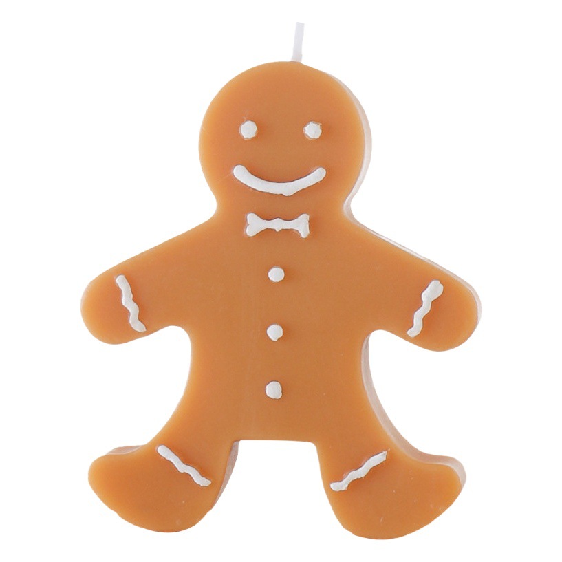 Navidad regalo jengibre pastel hombre aromaterapia vela al por mayor regalo de la mano fragancia vela de Navidad forma cera