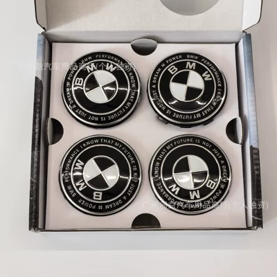 1 Series, 3 Series, 4 Series, 5 | Car logo - bm68-black-and-white-thunder-pack-of-4