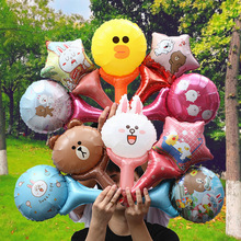 六一儿童节地推活动小礼品卡通铝膜手持气球宝宝生日充气玩具