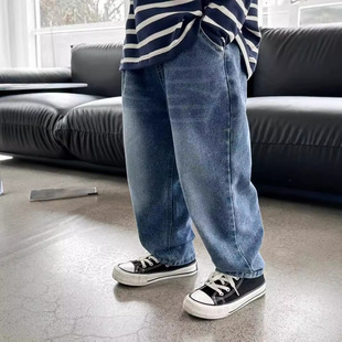 Boys Jeans 2024 Children's Wear Spring and Autumn Children's Loose Trousers Boys Casual Trousers All-match Western Fashion