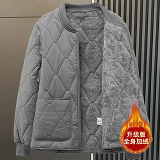 外贸男加绒内胆棉服秋冬新款中青年加厚保暖内穿棉衣棉袄夹克外套