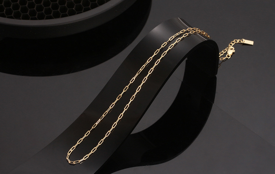 925 Sterling Silver Pendant Material Stone-Free Inlay Material Necklace Classification 925 sterling silver Chain Material 925 Sterling Silver Geometric 18K Gold Plated White Gold Plated 925 Sterling Silver Paperclip Chain Necklace