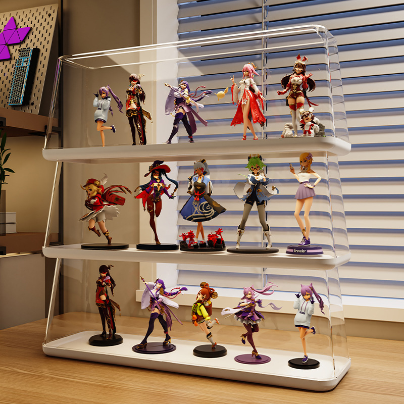ブラインドボックスディスプレイラック収納透明防塵アクリルフィギュアビルディングブロックディスプレイキャビネットバブルマート適切なディスプレイボックス|undefined