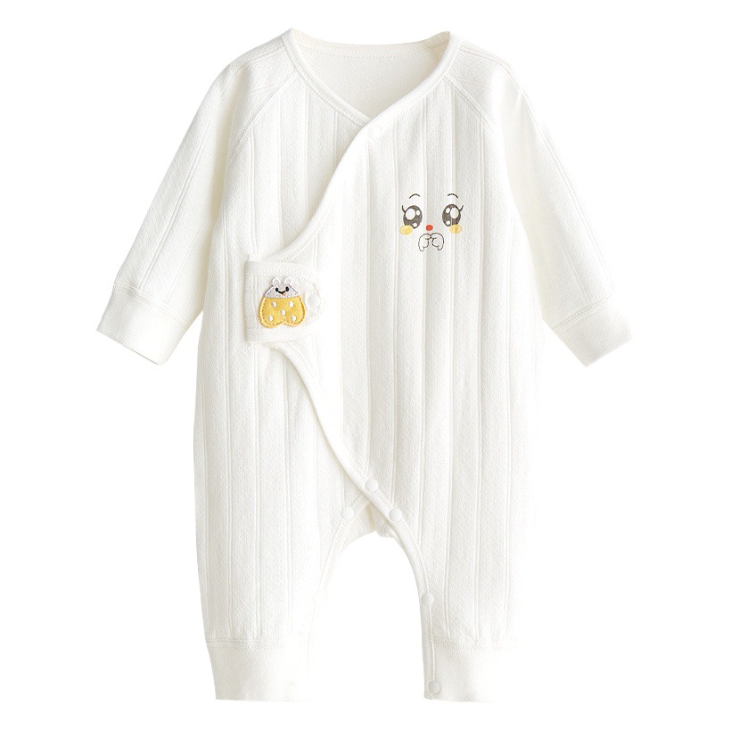 Ropa de bebé recién nacido para primavera y otoño, capa base de algodón puro, pelele de 0 a 3 meses, ropa estilo monje para recién nacidos, conjunto de una pieza para bebés.