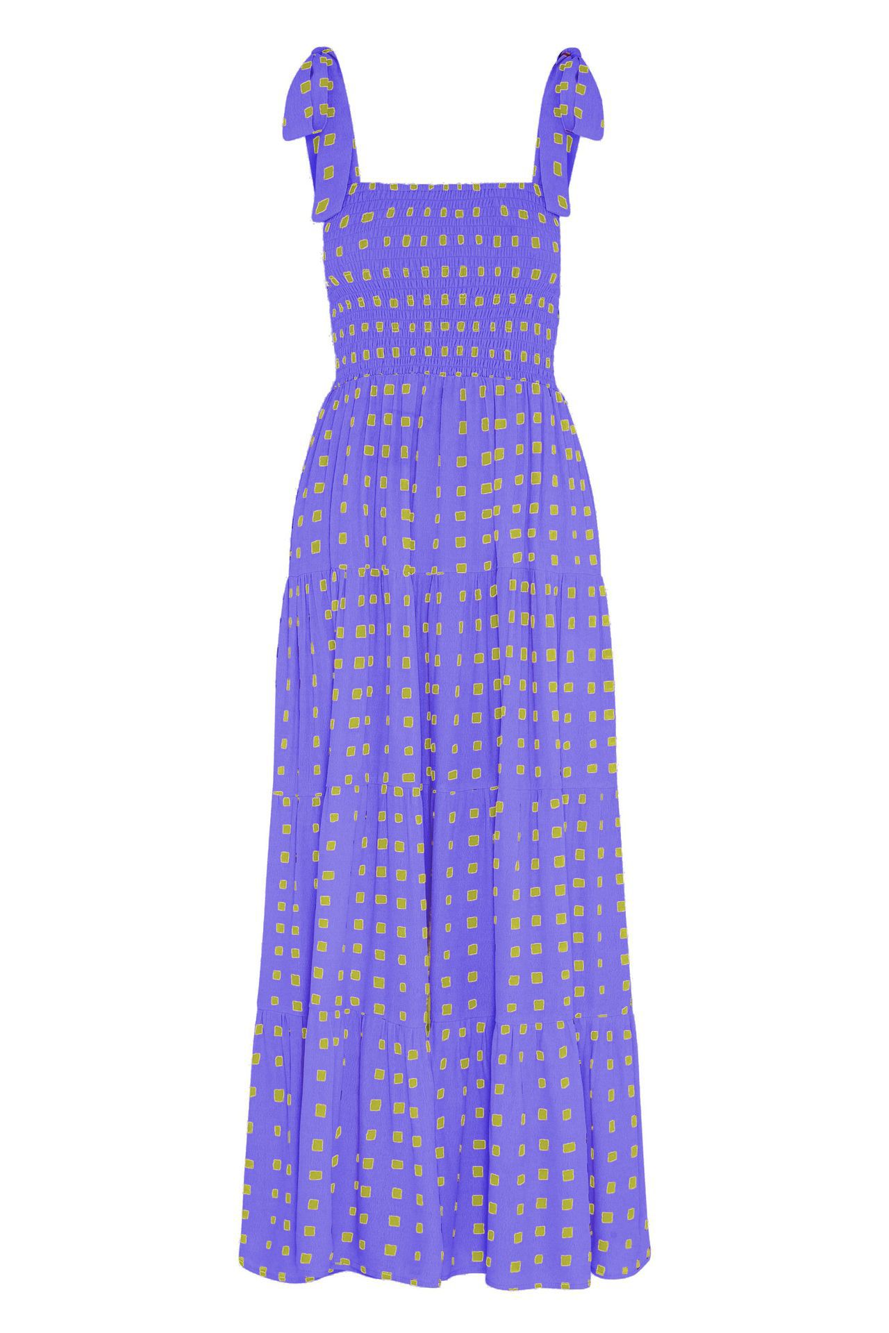 259g Weight Maxi Long Dress Dress Length Type Sleeveless Sleeve Length Regular Dress Dresses Type Regular Sleeve Sleeve Type Polyester Fabric Type High Waist Waist Line Daily Occasion Strap Neckline Regular Fit Fit Type Printing, Polka Dots Pattern Summer, Spring Season Women's Gender Elegant Style Wholesale Women's Elegant Printing Polka Dots Daily Strap Sleeveless Regular Dress 110