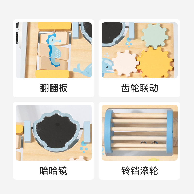 Carrinos infantiles para bebés caminantes puzzle de educación temprana cuentas juguetes de simulación de cocina juego de rol image 3