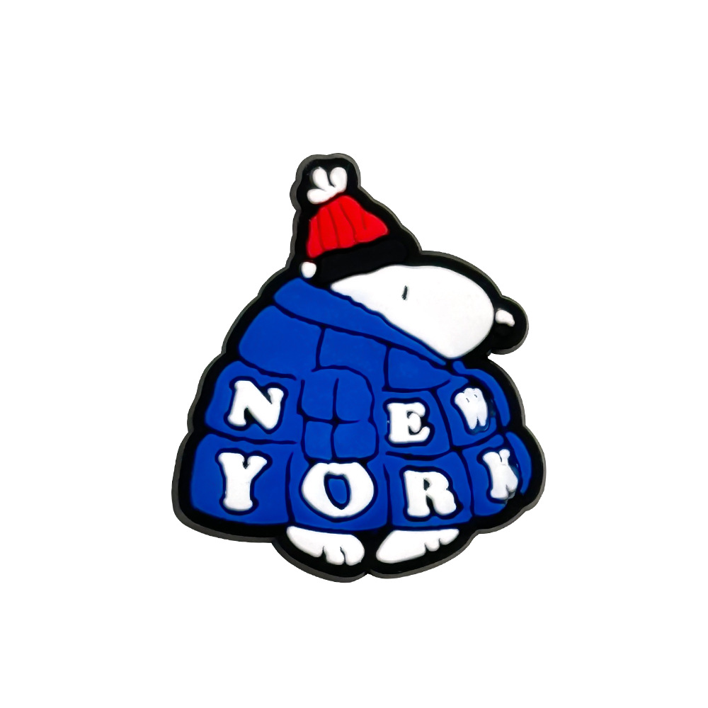 Círculos animados Snoopy zapatos flores Snoopy zapatos agujero de flores accesorios botones de zapato PVC botones de jardín botones de decoración