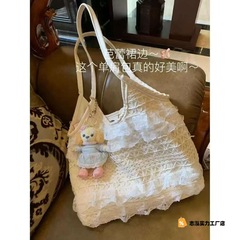 ニッチな夏のレジャー休暇妖精レースメッシュトート脇の下ワンショルダー大容量通勤