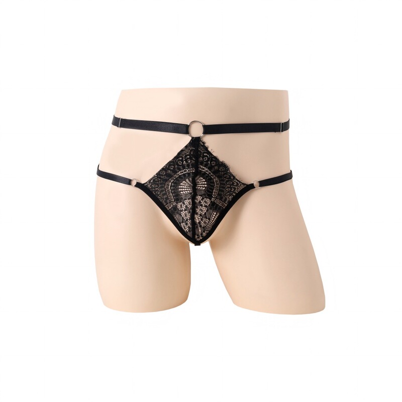 Amazon European and American Cross-Border E-Commerce Men's Sexy Underwear Temptation Low-Waist Lace Sexy Thong