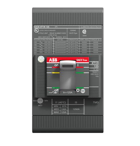 现货XT2N160 TMA125-1250 FF 3P/10152588|ABB系列塑壳断路器