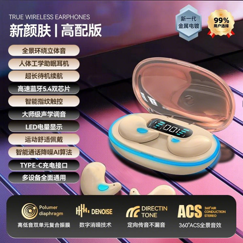 睡眠無線骨伝導真bluetoothイヤホン運動騒音低減ミニ超小型快適無痛イヤホン卸売り|undefined