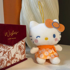水果系列橙子HelloKitty小挂件毛绒玩具可爱百搭包包挂饰玩偶礼物