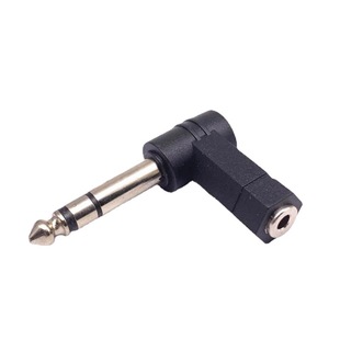 Adapter 6.35 to 3.5 plug 6.5 to 3.5 male to female elbow 90 earphone microphone audio adapter