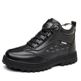 Новые зимние мужские туфли из натуральной кожи, шерсти, хлопка, теплые плюс бархат и утолщенный мех, универсальная повседневная мужская обувь в северо-восточном стиле