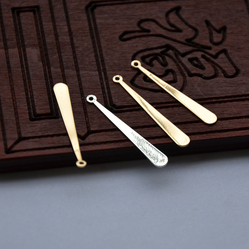 Pure copper color gold-plated hairpin flower piece handmade water drop square pendant tassel wreaths all eyebrow pendant DIY jewelry